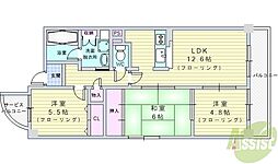 ソレイユ石橋 3LDKの間取図画像