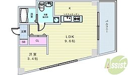 suju 1LDKの間取図画像