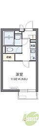 ヴィラ曽根E 1Kの間取図画像