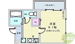 ファミーユ春日 1Kの間取図画像
