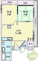 J.U.M.A.-1 2LDKの間取図画像