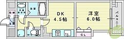 ワールド・シズ弐番館 1DKの間取図画像