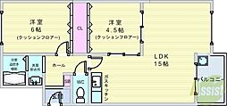 池田マンション 2LDKの間取図画像
