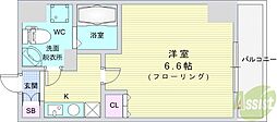 ウインズコート石橋 1Kの間取図画像