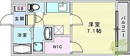 エストゥディオ 1Kの間取図画像