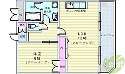 宏栄ハイツ 1LDKの間取図画像