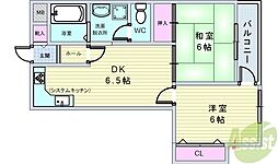 エドケンベルトピア豊中1 2DKの間取図画像