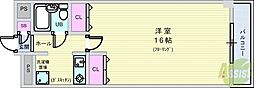 南桜塚ビル 1Kの間取図画像