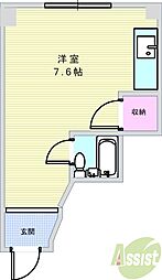 共栄ビル ワンルームの間取図画像