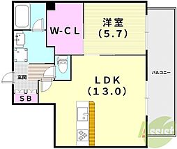 Ncoda 1LDKの間取図画像