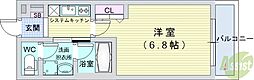 WELLSQUARE石橋阪大前 1Kの間取図画像