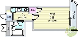 シャトレーツカサ 1Kの間取図画像