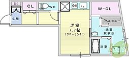 オリエンタルマンション ワンルームの間取図画像