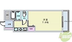 シンフォニーレジデンス柴原 1Kの間取図画像