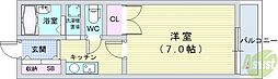 ウイングコート2 1Kの間取図画像