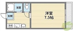 桜ハイム 1Kの間取図画像