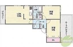 ファミーユ 2LDKの間取図画像
