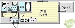 クレハ池田 ワンルームの間取図画像