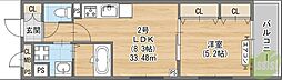 クリエオーレ住吉 1LDKの間取図画像