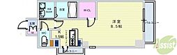 アンソレイユ 1Kの間取図画像