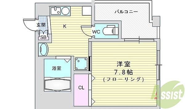 マンションてりは 403｜大阪府池田市栄本町(賃貸マンション1K・4階・26.81㎡)の写真 その2