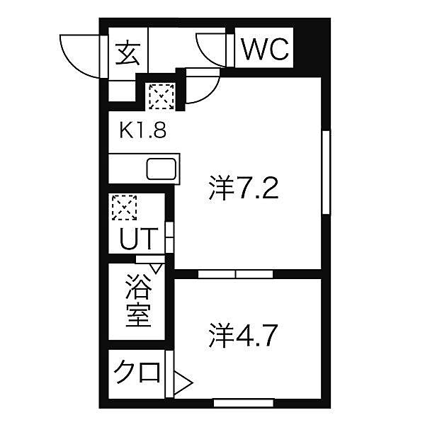 北海道札幌市東区北十四条東7丁目(賃貸マンション1LDK・3階・32.40㎡)の写真 その2