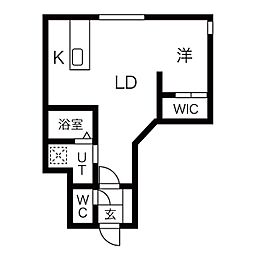 札幌市営南北線 幌平橋駅 徒歩8分の賃貸マンション 2階1LDKの間取り