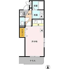 名古屋市営東山線 中村公園駅 徒歩7分の賃貸マンション 1階ワンルームの間取り