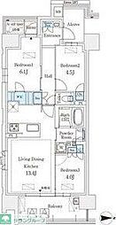 ＧＲＡＮＰＡＳＥＯ丸の内 7階3LDKの間取り