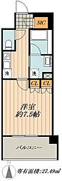 名古屋市営東山線 亀島駅 徒歩3分の賃貸マンション 9階1Kの間取り