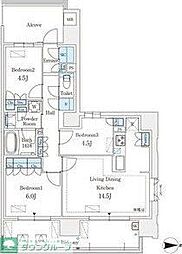 ＧＲＡＮＰＡＳＥＯ丸の内 11階3LDKの間取り