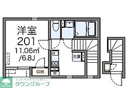 レオネクストメゾン庄内通 2階1Kの間取り