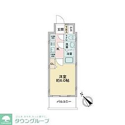 アステリ鶴舞エーナ 13階1Kの間取り