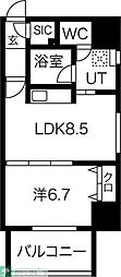 さくらHills NISHIKI Platinum Residence 3階1LDKの間取り