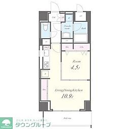 プレミアムコート新栄 3階1LDKの間取り