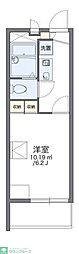 レオパレス富士 2階1Kの間取り
