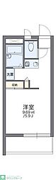 レオパレス芳野 3階1Kの間取り