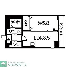 Casa Lucia(カーサルチア) 10階1LDKの間取り