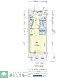 プレサンス鶴舞パーク&ステーション 8階1Kの間取り