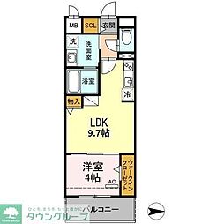 ロイヤルスクエア徳川 5階1DKの間取り