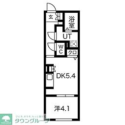 クレストタップ大曽根 3階1DKの間取り
