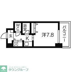 AXIS桜通内山 1Kの間取図画像