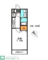 ルセント新瑞橋 1Kの間取図画像
