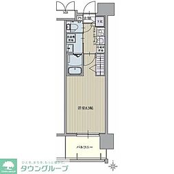 パルティール名駅北 1Kの間取図画像