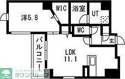 ポルタニグラサウス 1LDKの間取図画像