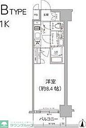 エスリード泉プレステージ 1Kの間取図画像