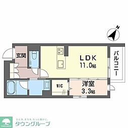 アンビエラ宝が丘 1LDKの間取図画像