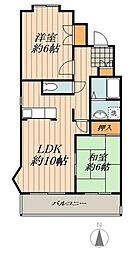 ベルパレス千代田 2LDKの間取図画像