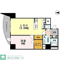 Blancasa久屋大通 1LDKの間取図画像