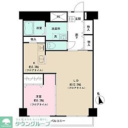 大嶽ビルLiberte鶴舞 1LDKの間取図画像